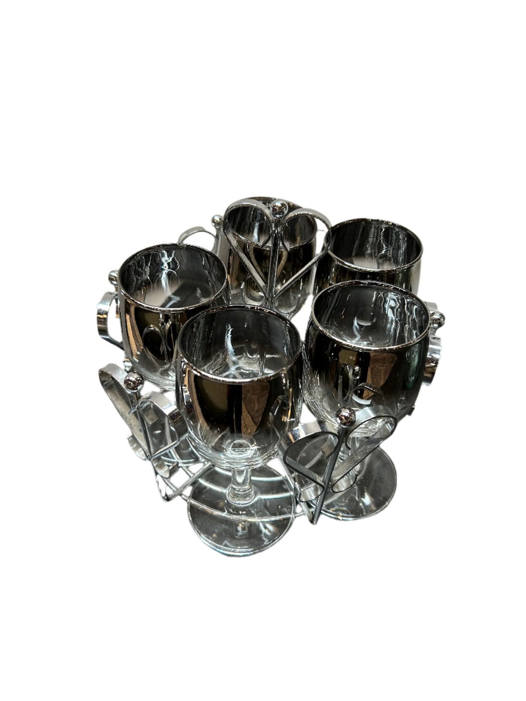 Vintage Ombre Glass Decanter Carousel