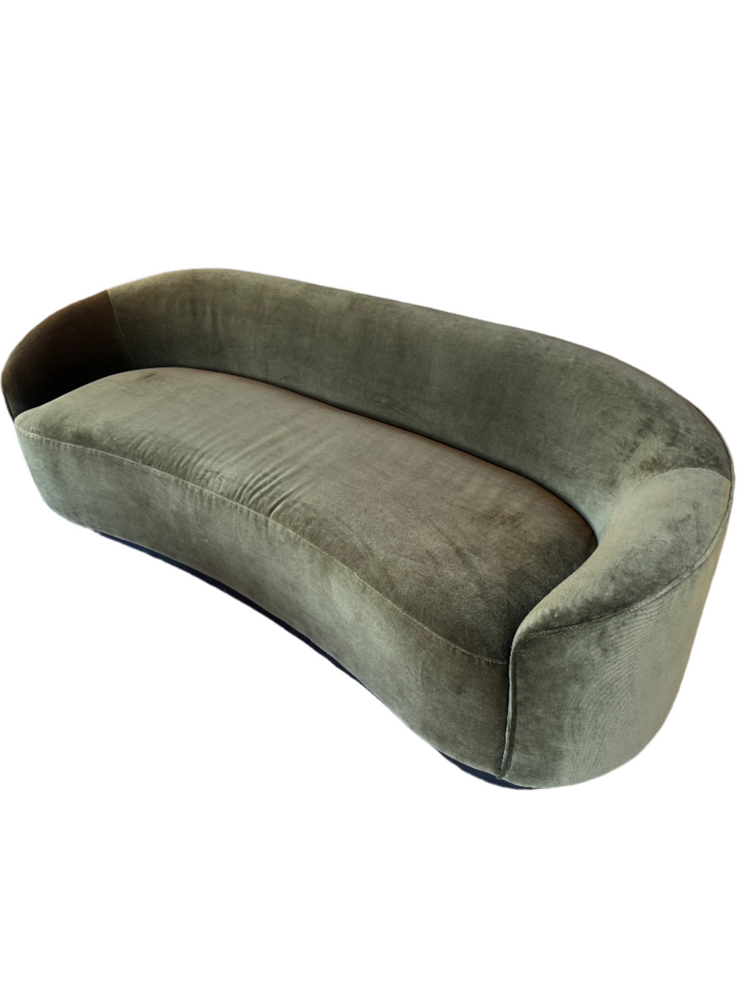 Curve Moss Velvet Sofa