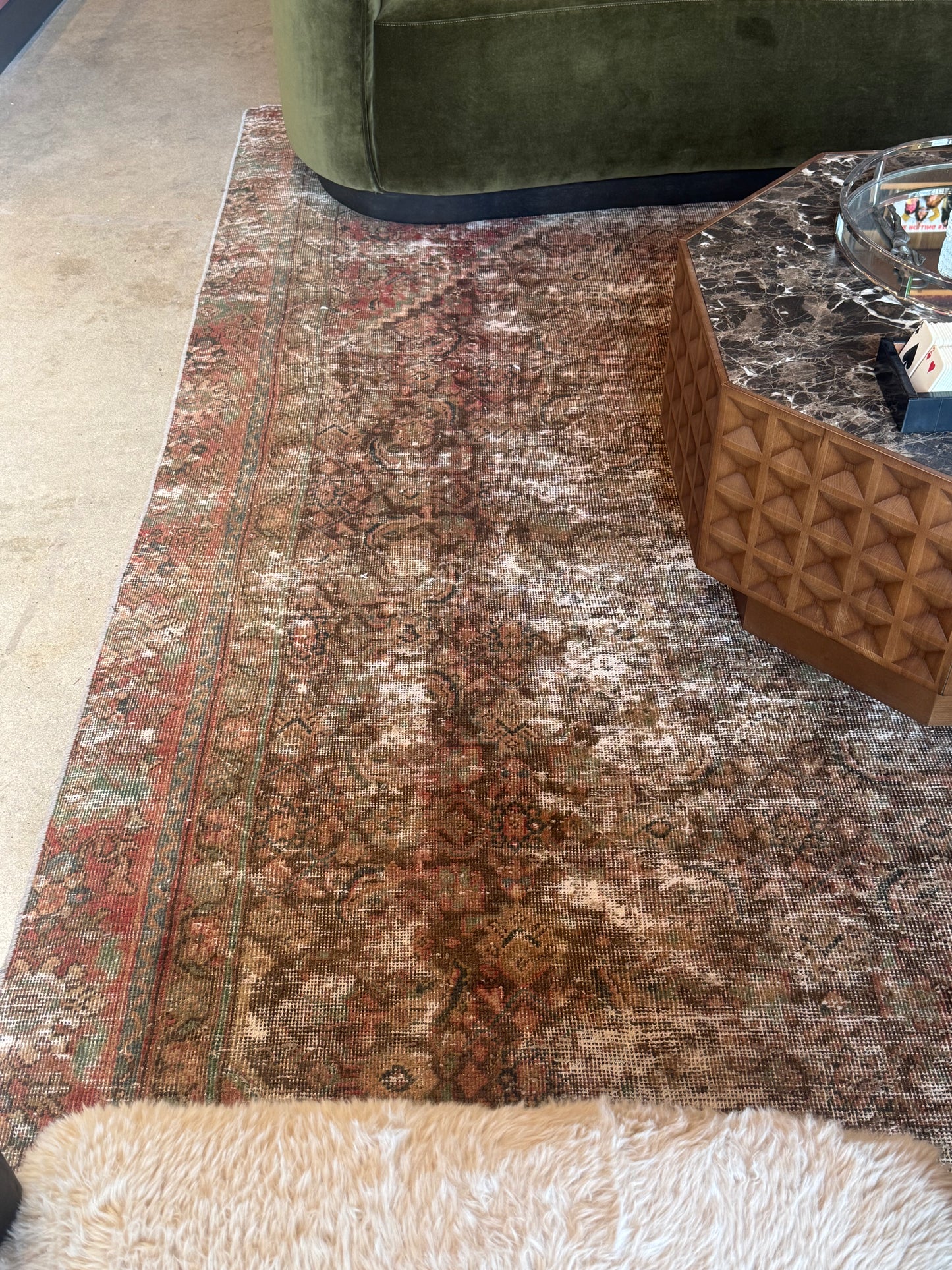 12 x 8.5 Vintage Over-Dyed Area Rug