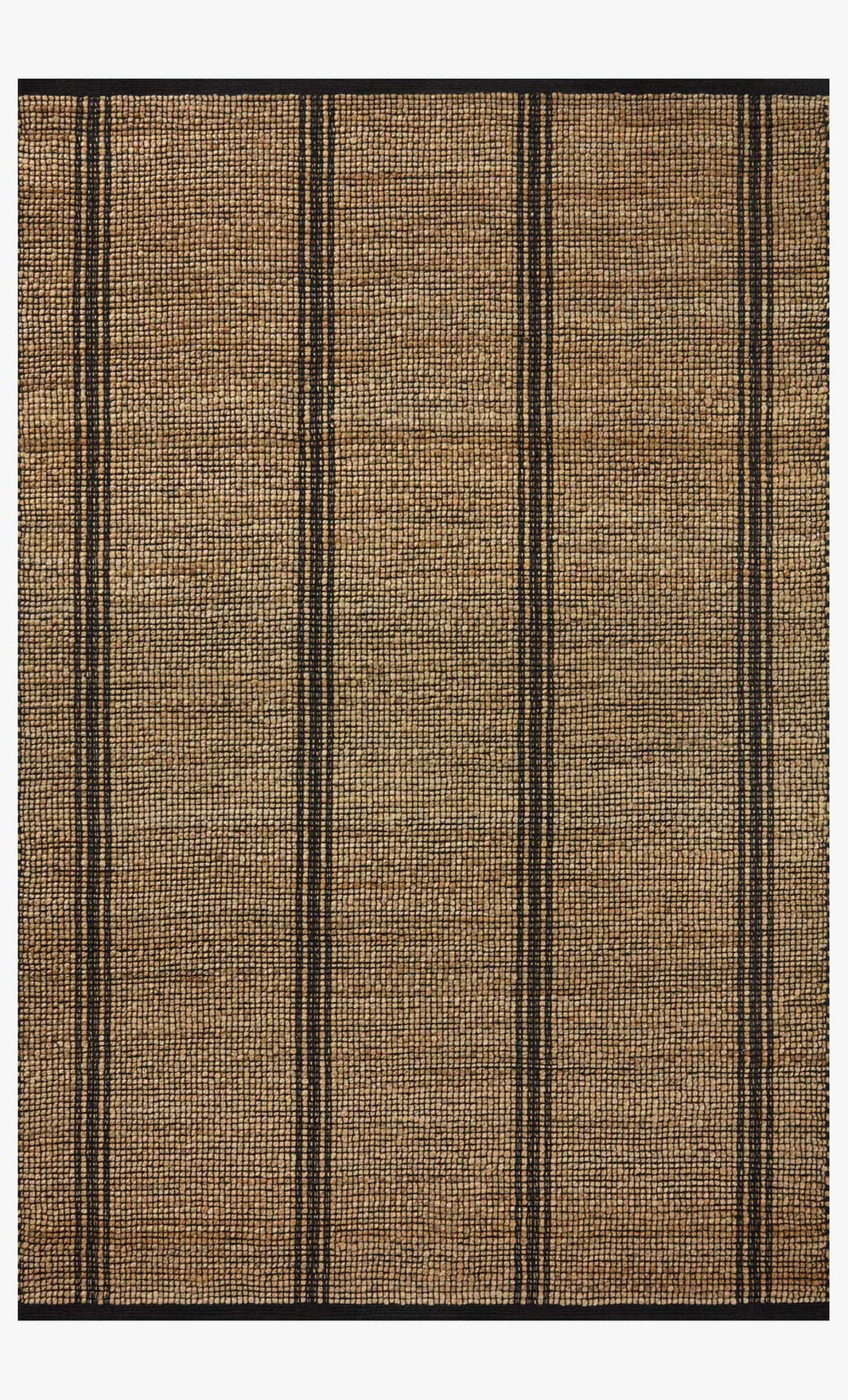 Jute Rug  Natural / Black  9 x 12