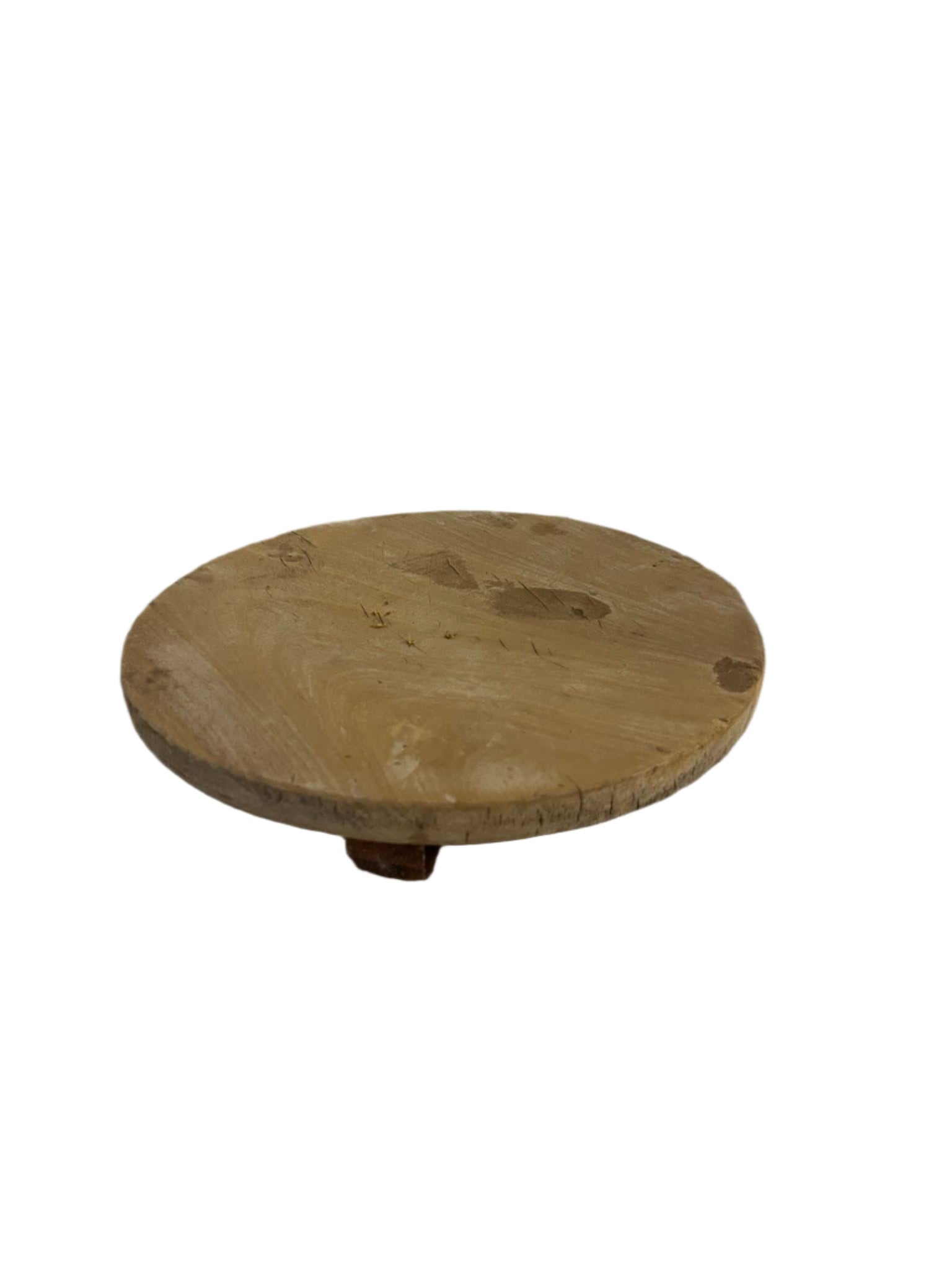 The Natural Wood Riser is a round, flat wooden platform with a 10-inch diameter and a short central base, shown against a white background.