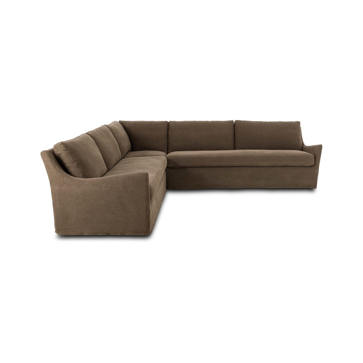 Coffee Linen 3pc Sectional