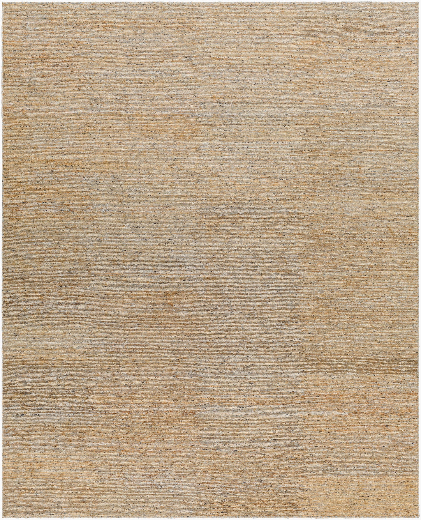 The Speckled Wool Rug - 8'x10' features a beige and light brown mottled pattern with a soft, woven look. Its simple, neutral design complements any decor and is available in multiple sizes to fit various spaces.