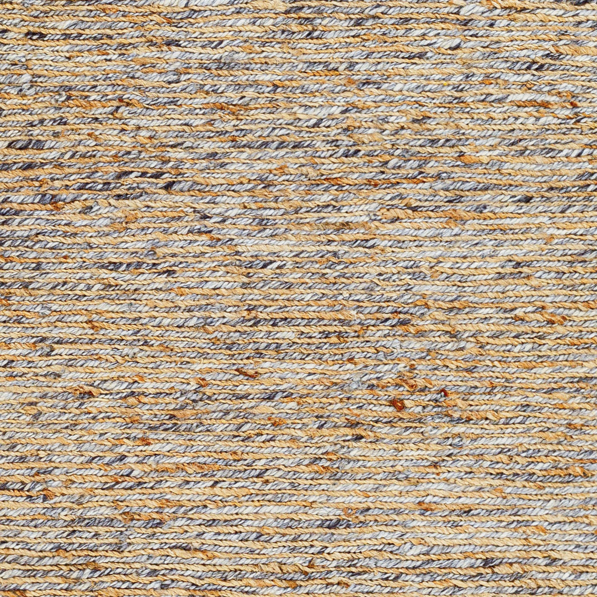 Close-up of the Speckled Wool Rug - 8'x10', featuring tightly braided strands in tan, beige, and light brown for a textured, rustic look.