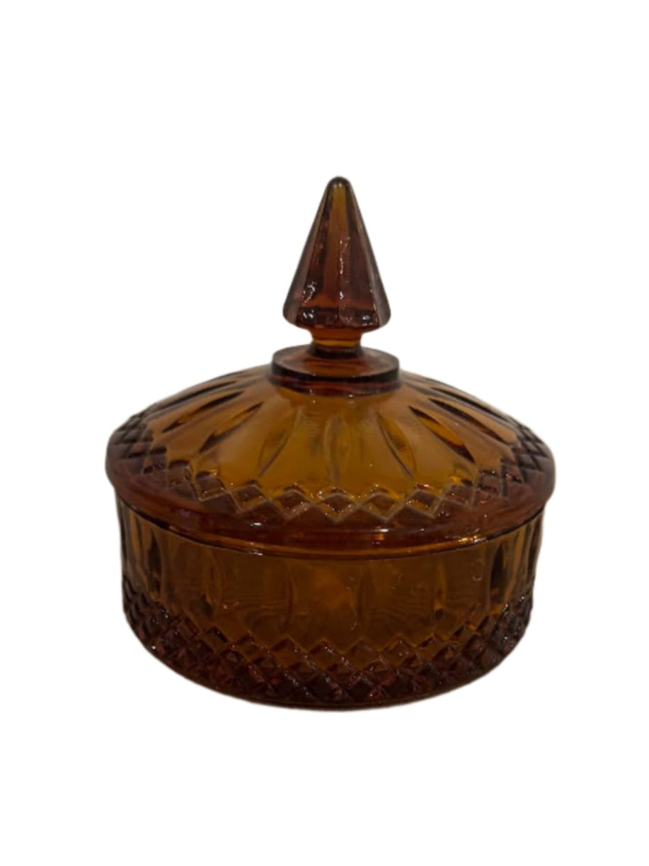 Vintage Orange Glass Canister