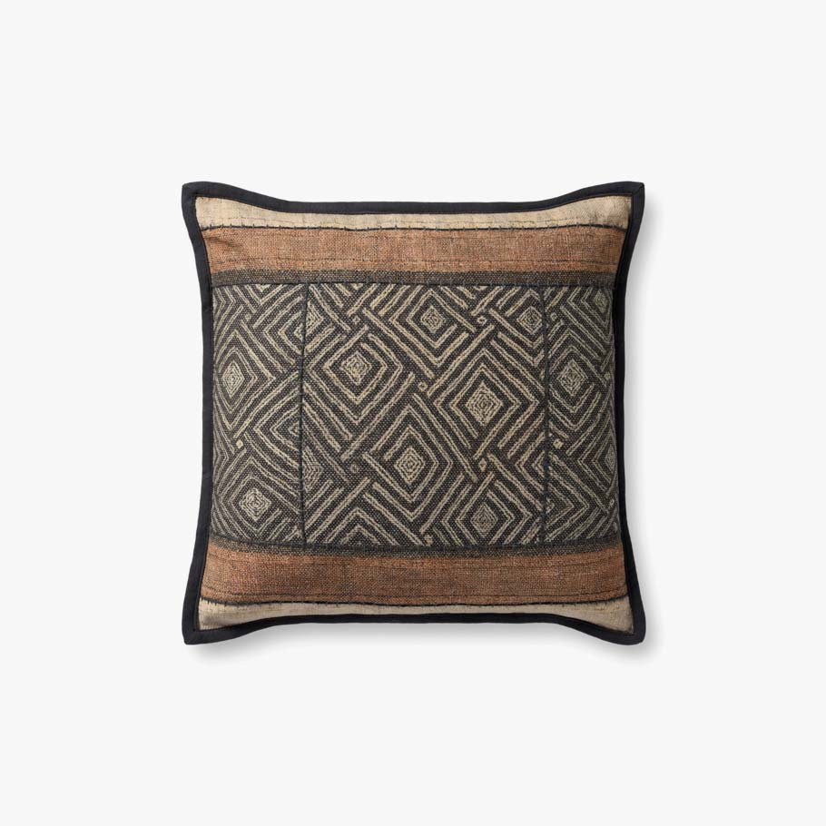 Square Diamond Stripe Tribal Print Pillow