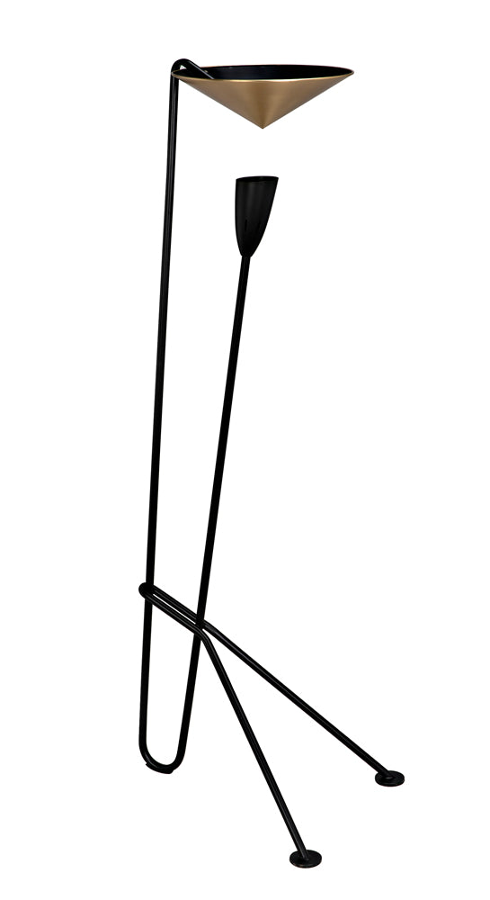 Elegant Matte Black Floor Lamp