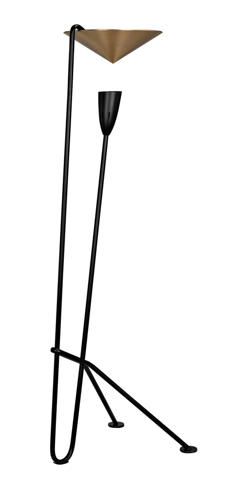 Elegant Matte Black Floor Lamp