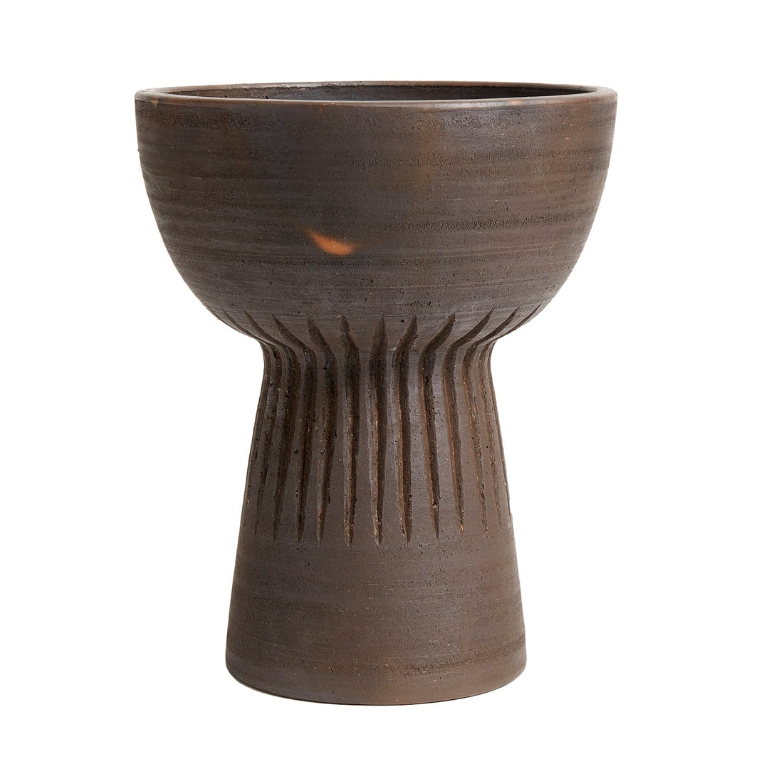 Danish Terracotta Bowl With Detailed Base