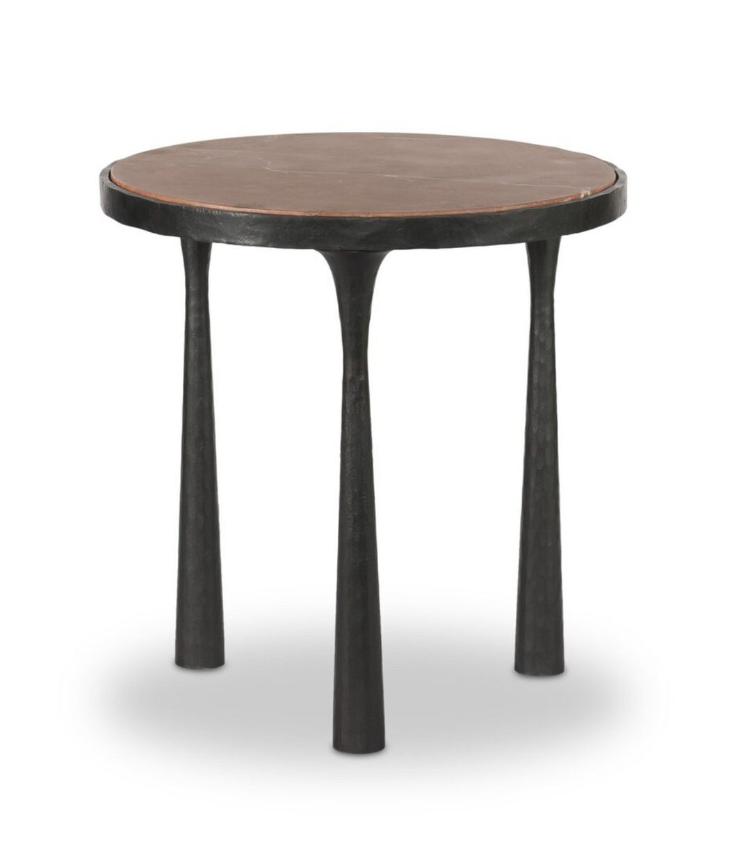 Marble Top Hourglass End Table