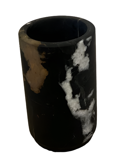 Stone Tumbler - Black/Gold