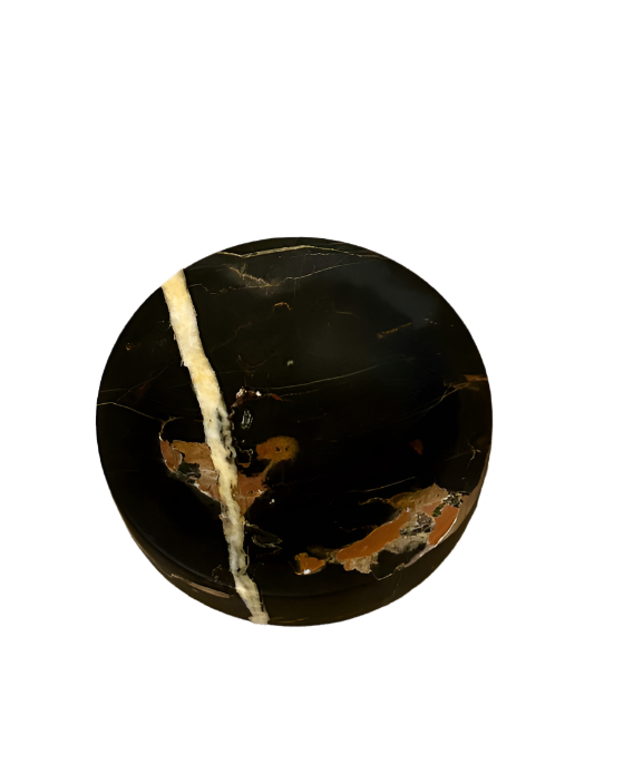 Stone Soap Dish - Black/Gold