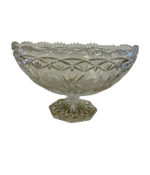 Vintage Crystal Pedestal Bowl