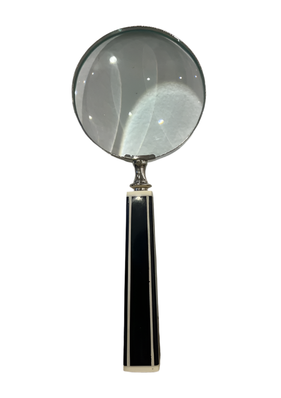 Black & White Horn Magnifying Glass