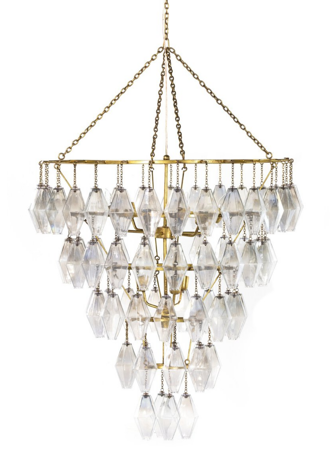 Gold Leaf Waterfall Chandelier