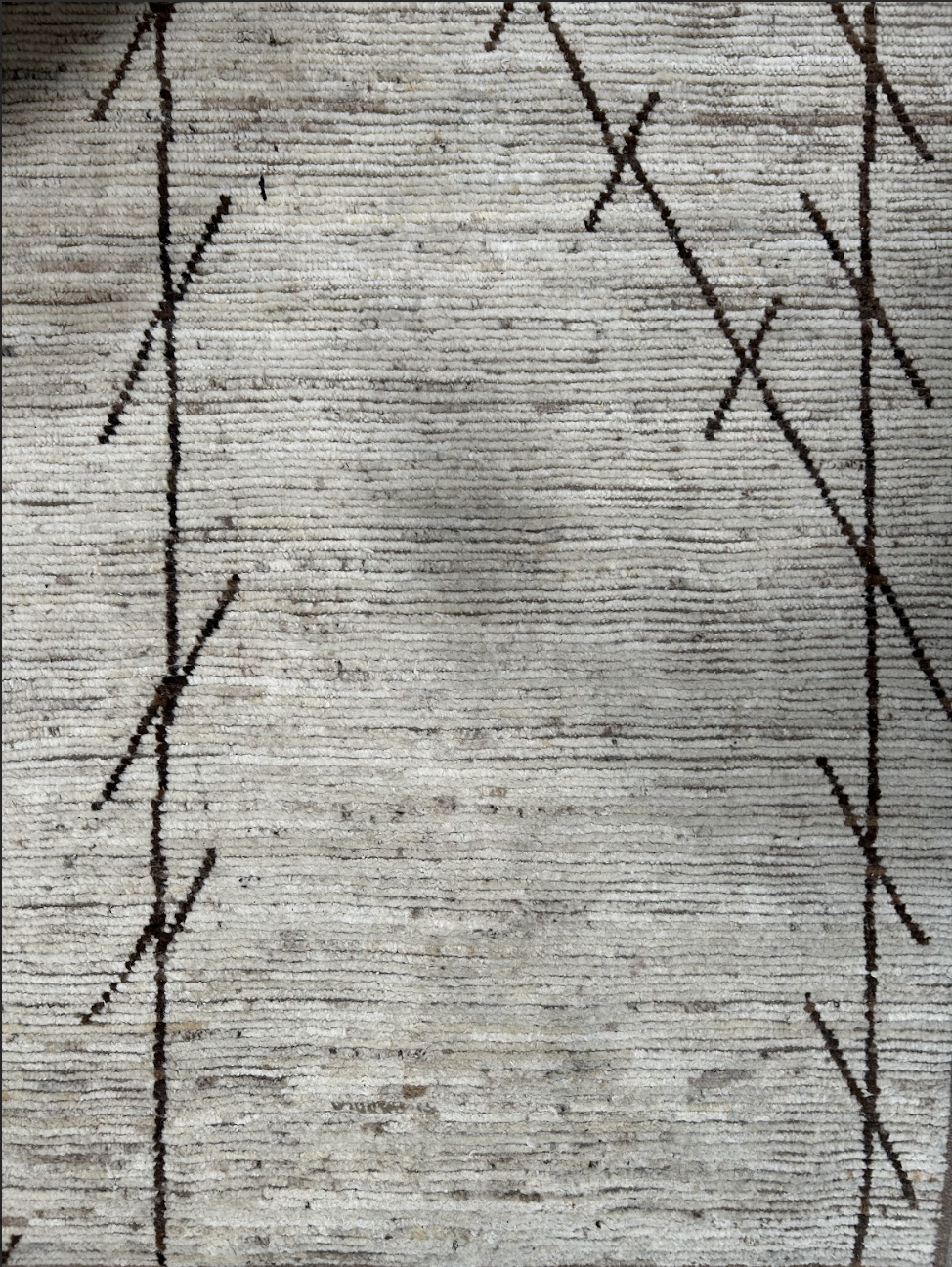 8’3”W x 9’10”L Vintage Moroccan Vine Motif Area Rug