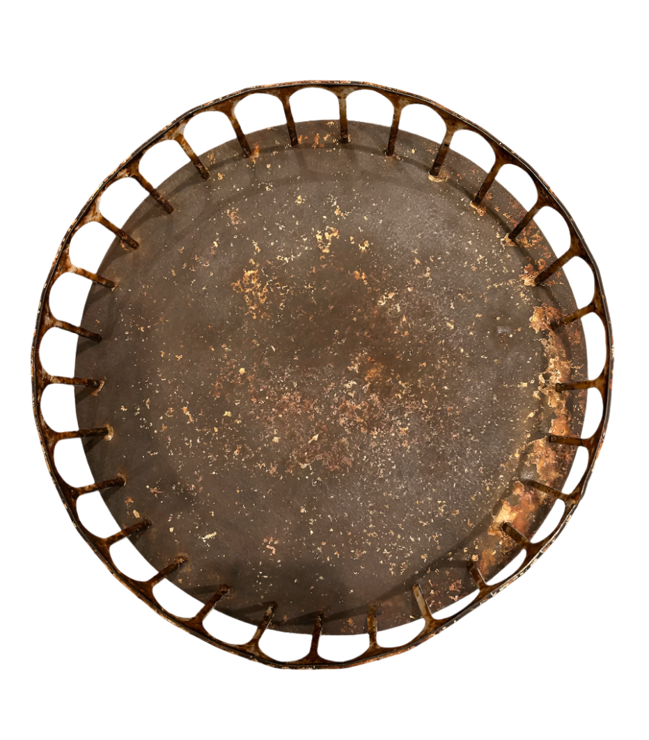Vintage Rust Metal Side Table