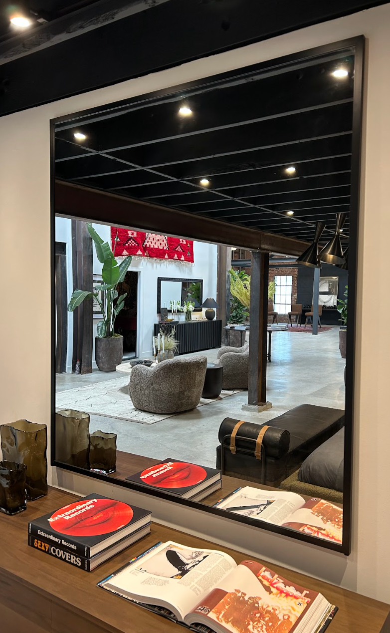 Oversized Modern Metal Wall Mirror