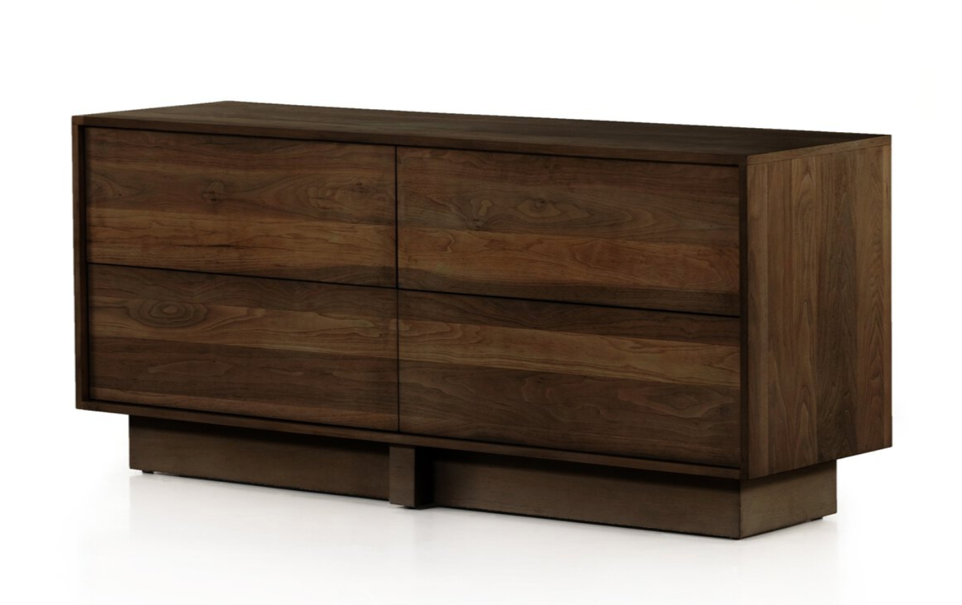 Dark Walnut 4-Drawer Dresser