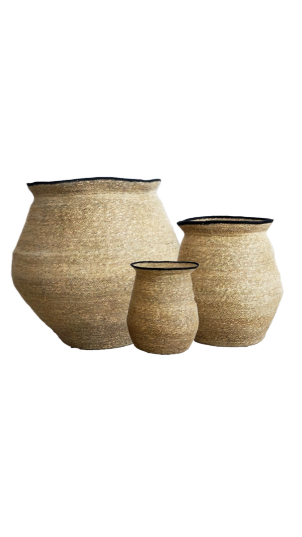 Tipped Woven Basket (Set of 3)
