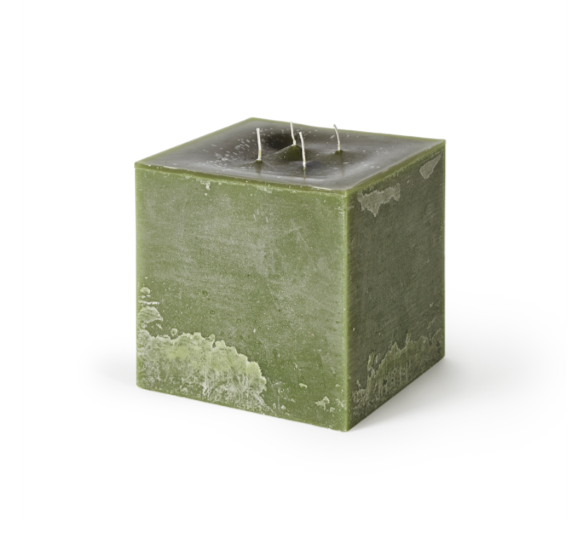 Unscented Square 4-Wick Block Candle