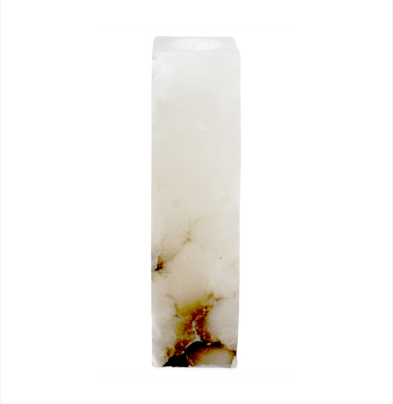 Alabaster Tea Light Candle Holder - Tall