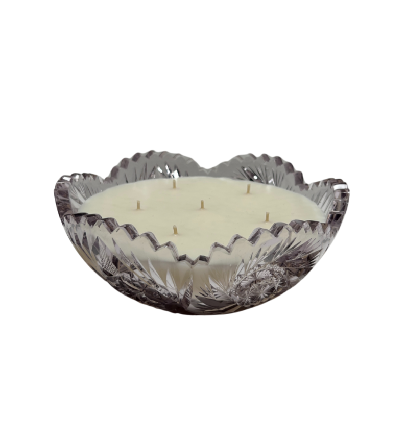 Vintage Glass Scented Candle - Smoked Fig