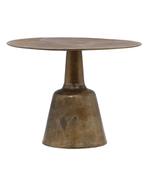 Antique Brass Dining Table 40"
