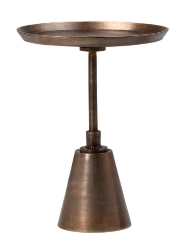Oil Brass Vintage End Table