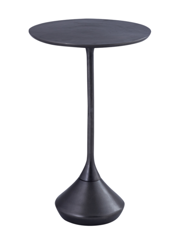 Antique Black Side Table 13.75"