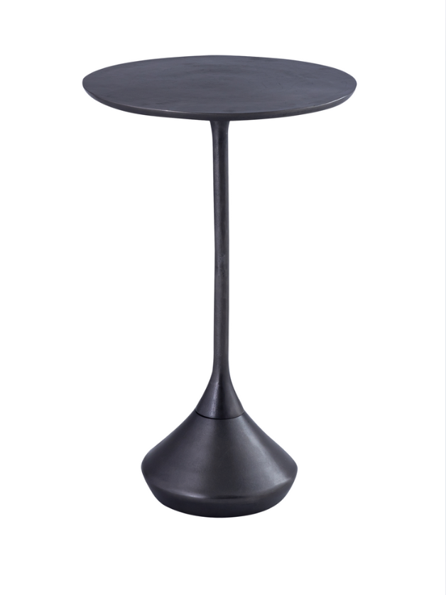 Antique Black Side Table 20"