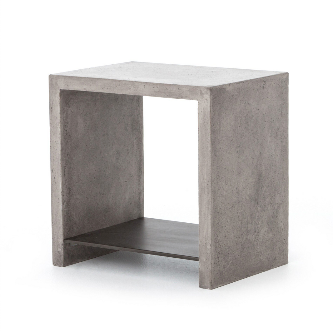 Square Concrete End Table