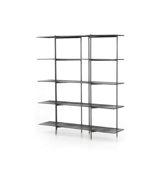 Minimal Bookcase - Distressed Iron