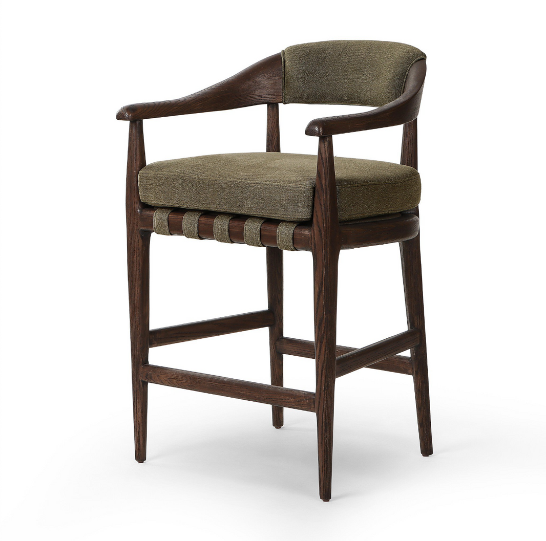 Linen Upholstered Stool