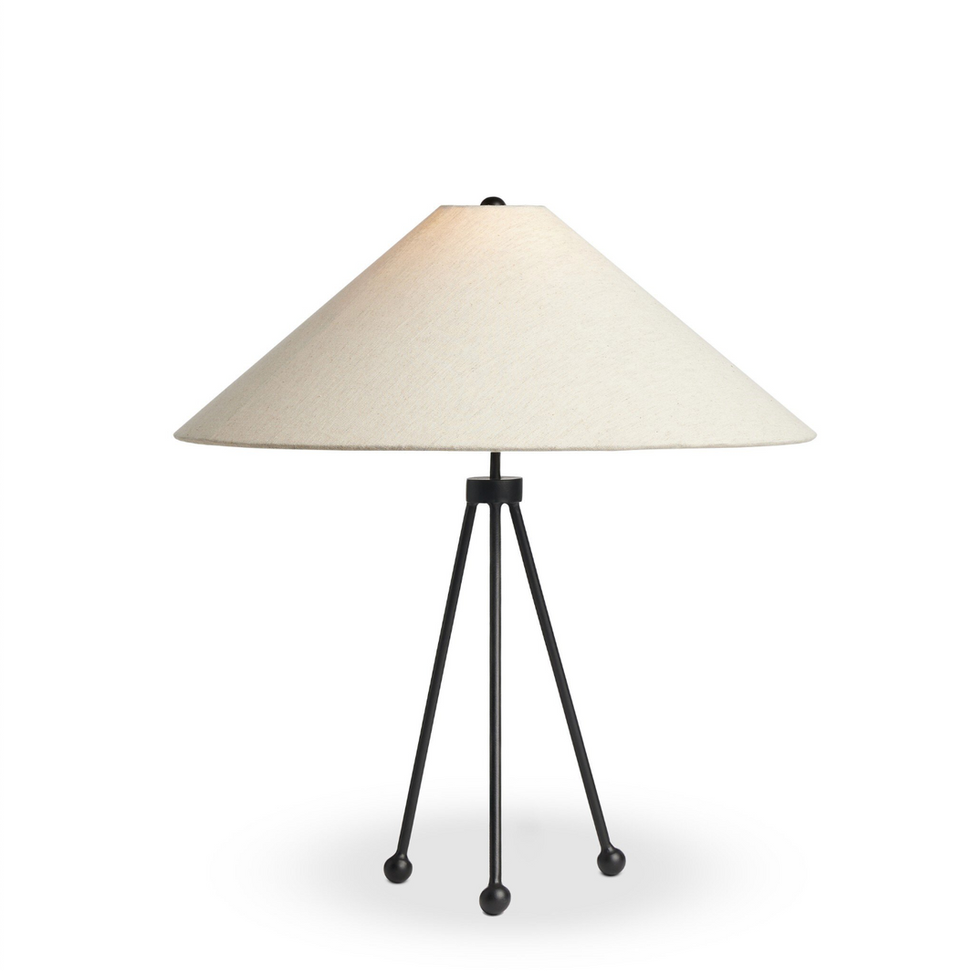 Shade Tripod Iron Table Lamp