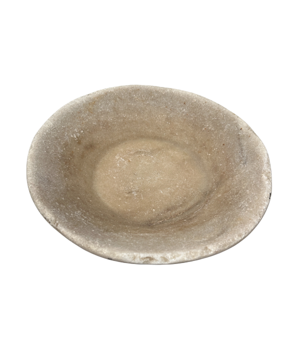 Antique Raw Marble Bowl - Ivory