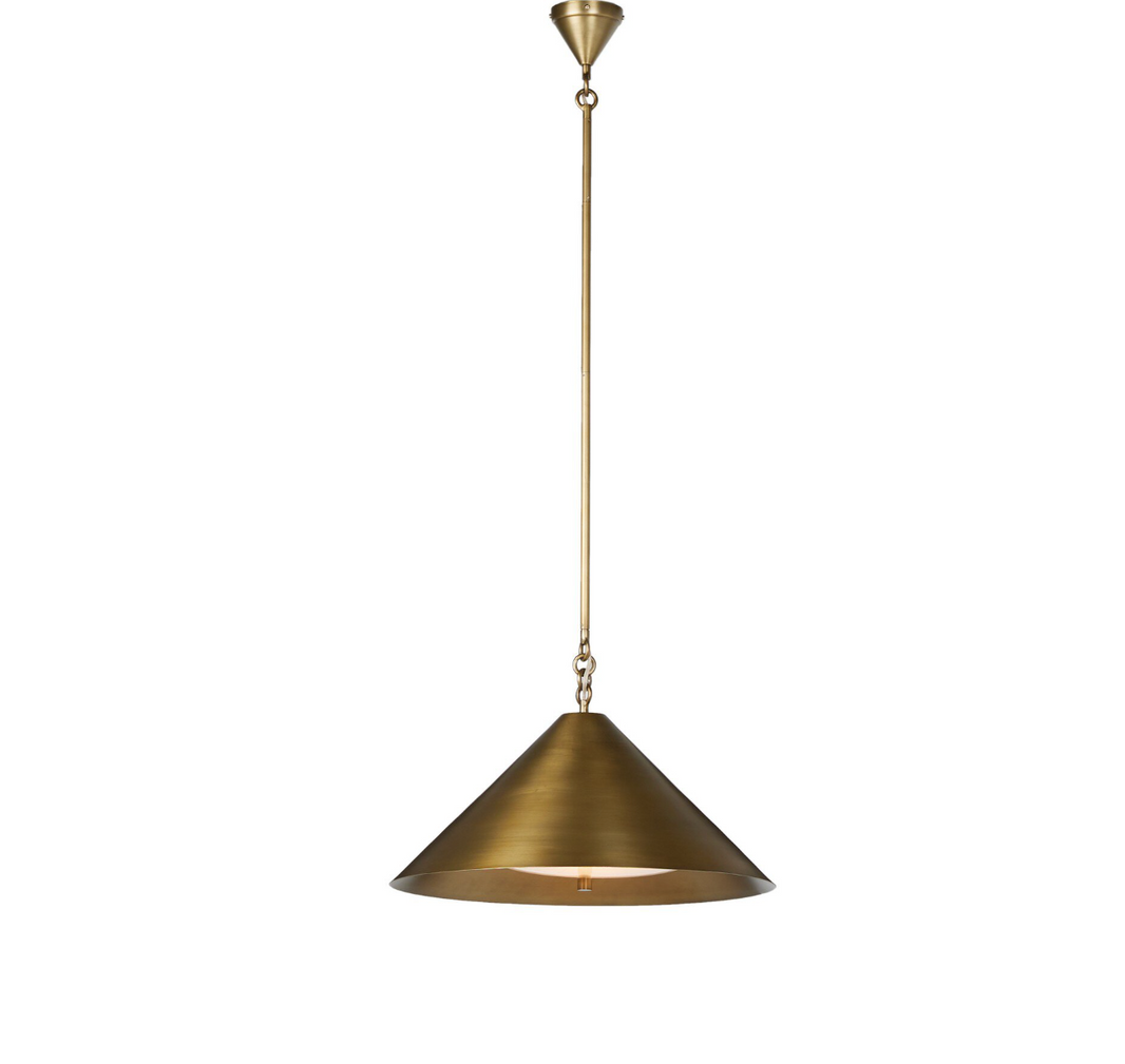 Aged Brass Cone Pendant