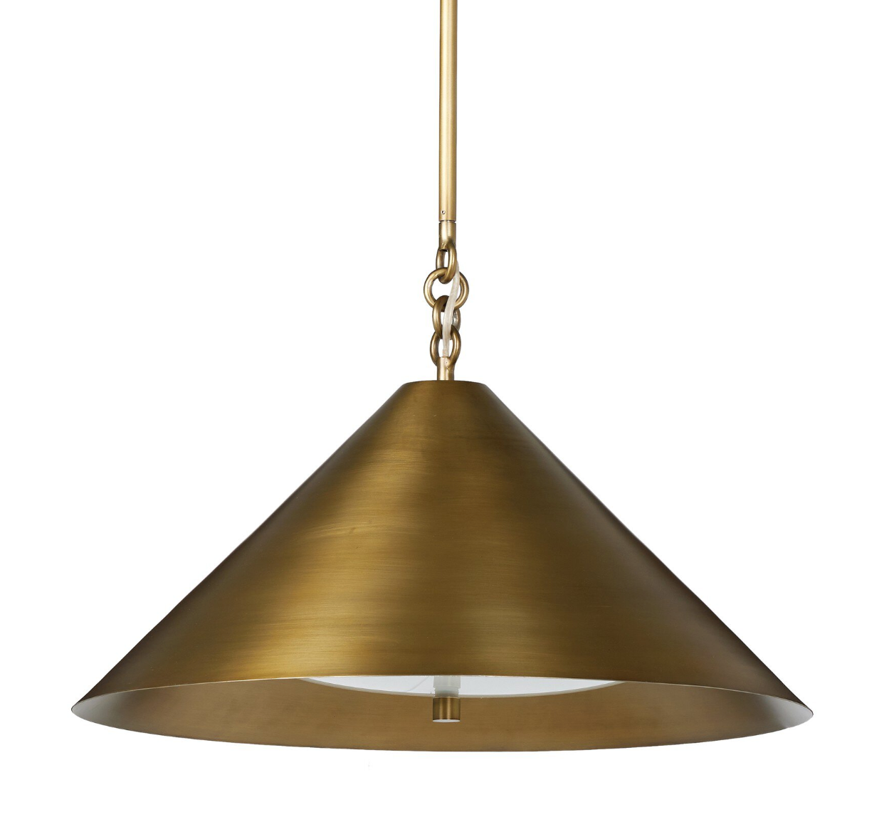 Aged Brass Cone Pendant