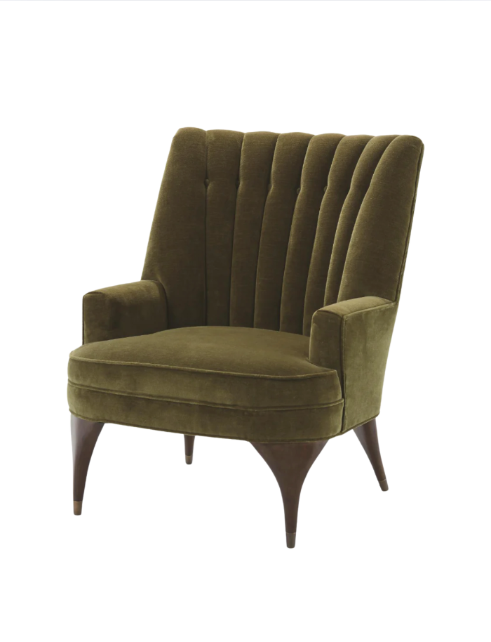 Channel Velvet Lounge Chair