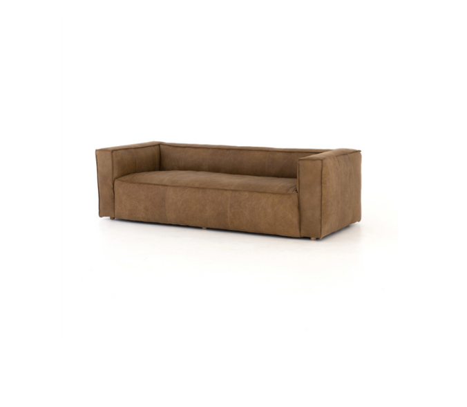 Reverse Stitch Sofa - washed sand