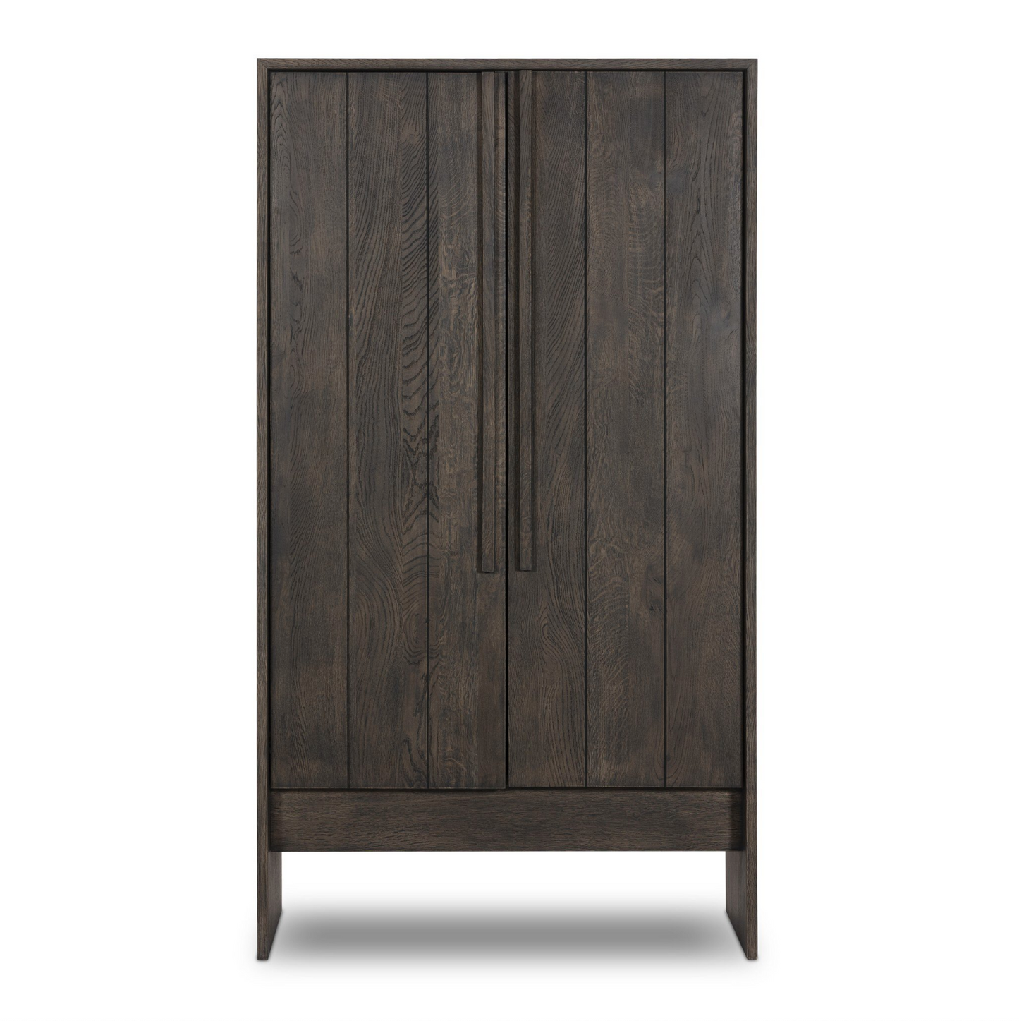 Dark Brown Panel Oak Cabinet