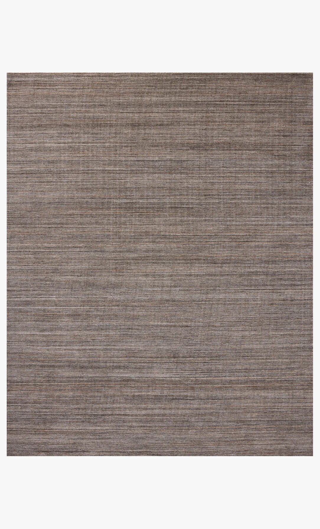 The Color Block Rug (8'-6" x 11'-6") features a flat-woven, rectangular design with soft polyester pile and subtle horizontal brown and beige stripes, offering a modern look for your space.
