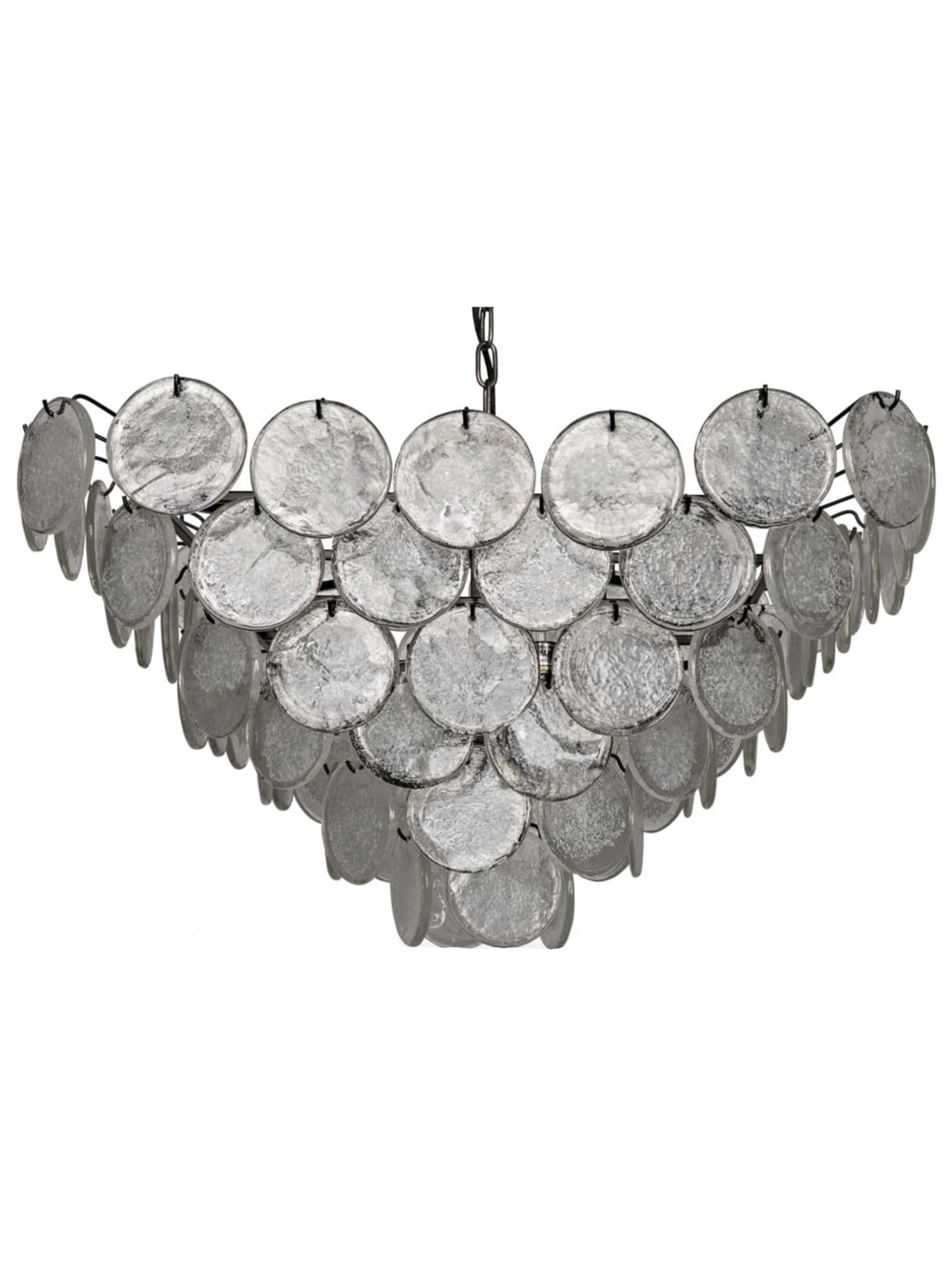 Glass Disc Fringe Chandelier