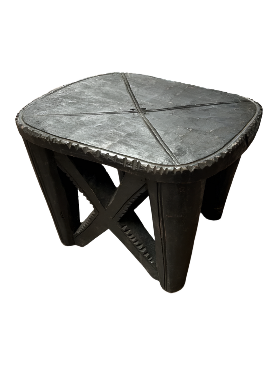 Vintage African X-Base Stool