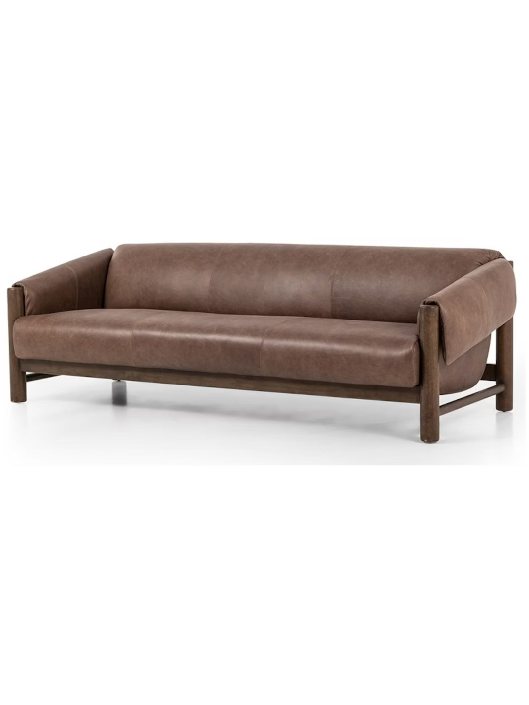 Cigar Leather Fold Sofa