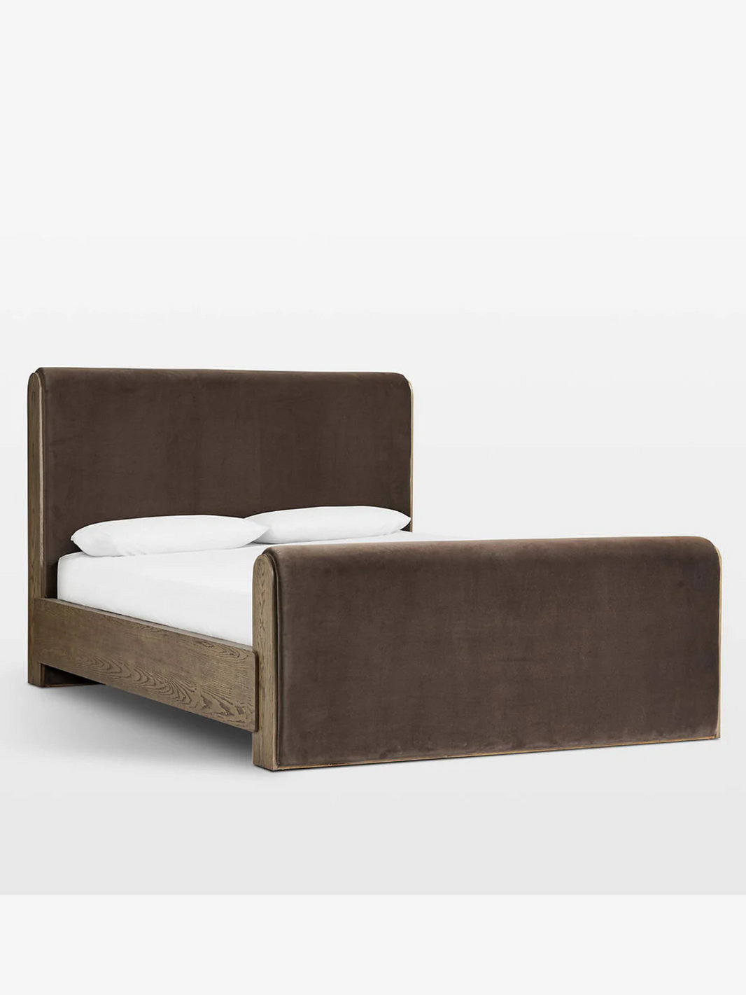 Queen Velvet Headboard - Espresso