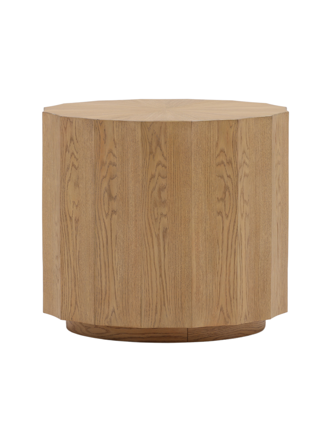 Geometric Wood End Table