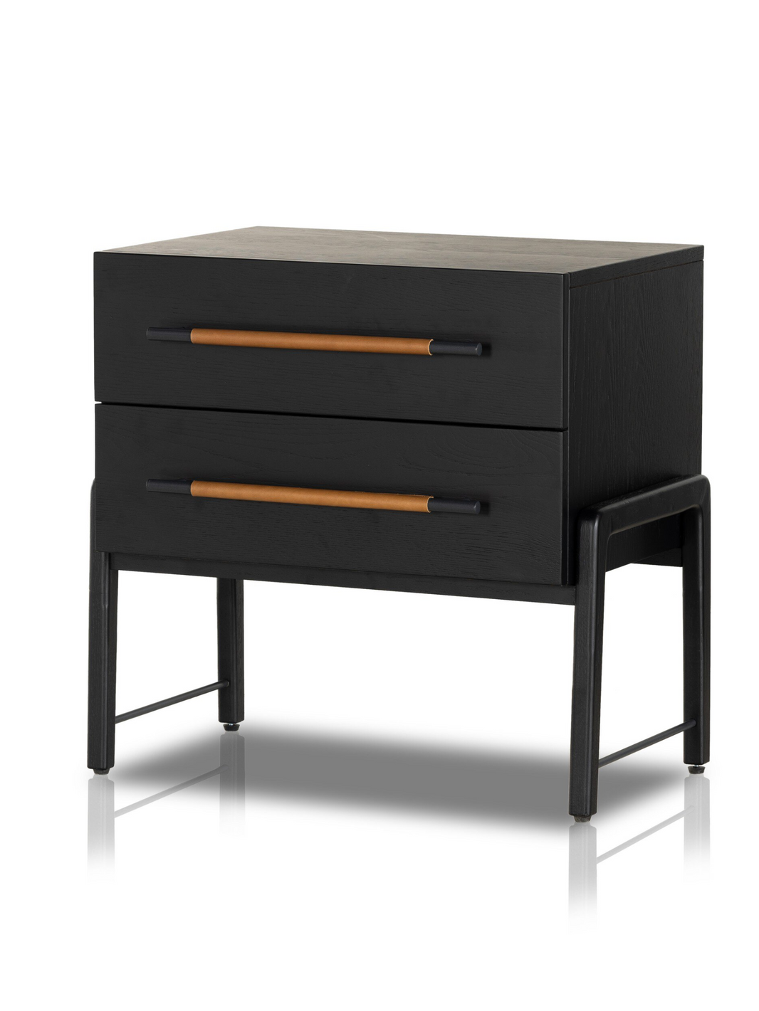 Ebony Oak Nightstand - Black
