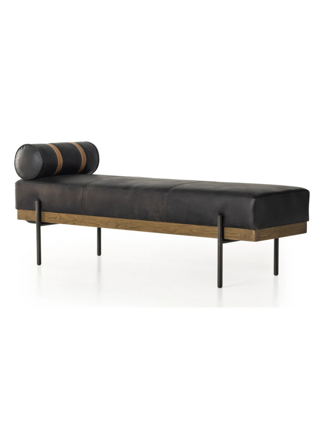 Leather Bolster Strap Bench