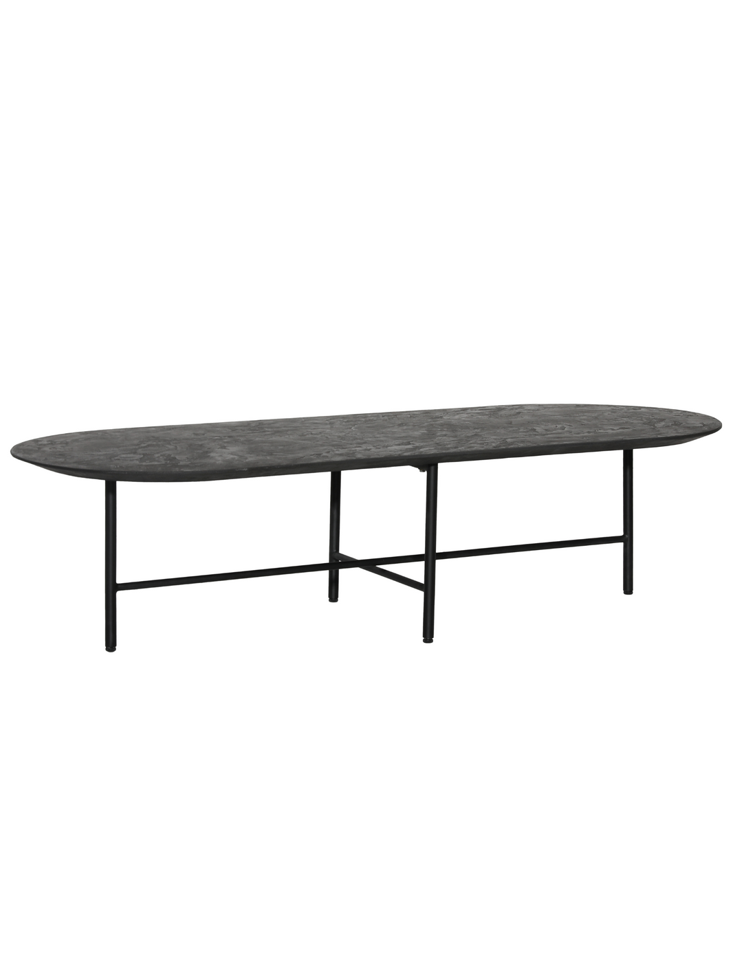Black Cement Long Coffee Table